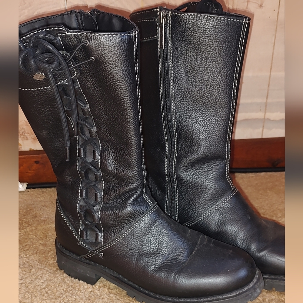 Harley-Davidson Black Leather Boots
